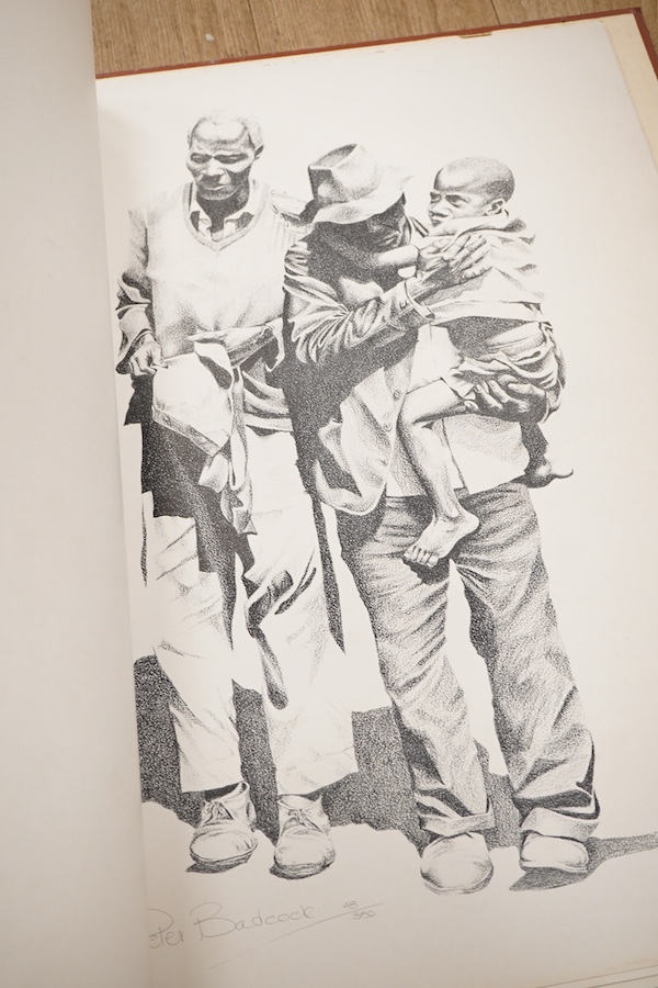 Peter Badcock, A folio of prints to include ‘Picannin in a Straw Hat’, each limited edition and pencil signed, 66 x 54cm